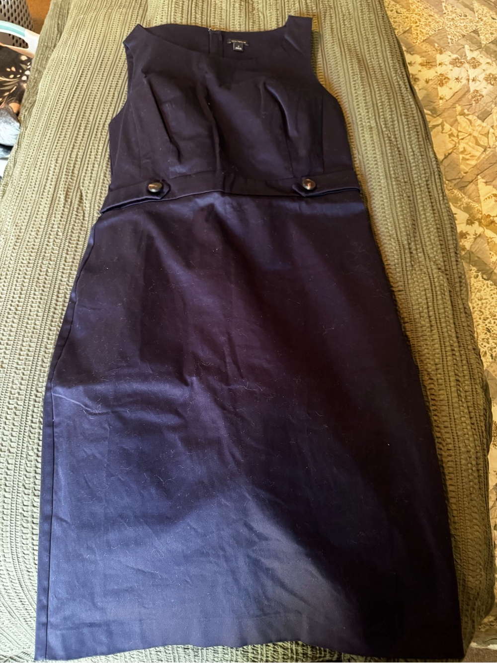 Ann Taylor Navy Sleeveless Sheath Dress